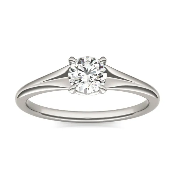 Round Hearts & Arrows Wide Shank Signature Solitaire