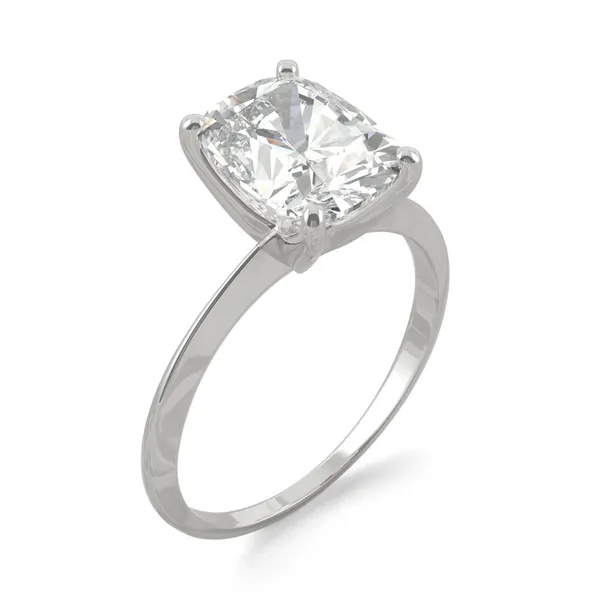 Elongated Cushion Timeless Solitaire Engagement Ring