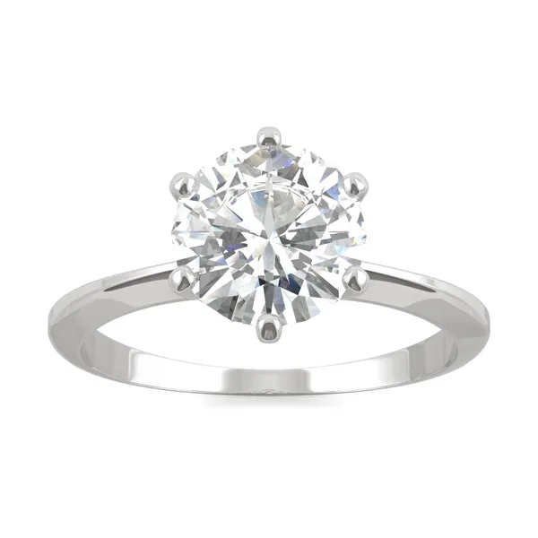 Round Hearts & Arrows Six-Prong Timeless Solitaire Engagement Ring