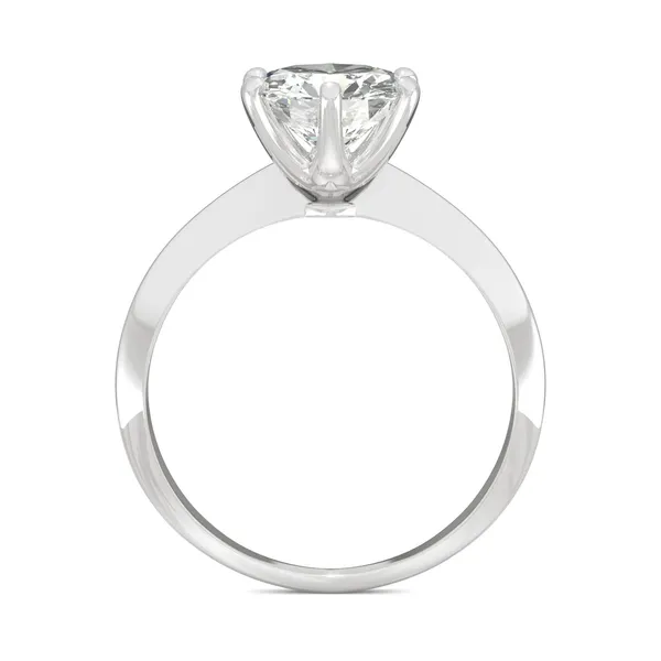 Round Hearts & Arrows Six-Prong Timeless Solitaire Engagement Ring