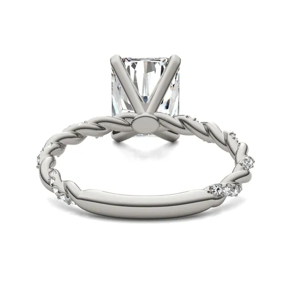 Radiant Accented Rope Engagement Ring