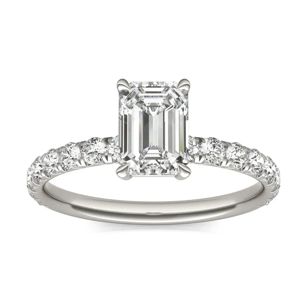 Emerald Classic Side-Stone Engagement Ring