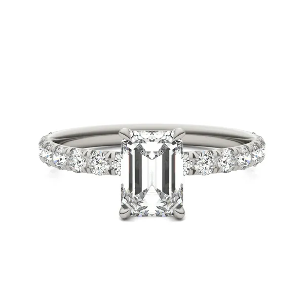 Emerald Classic Side-Stone Engagement Ring