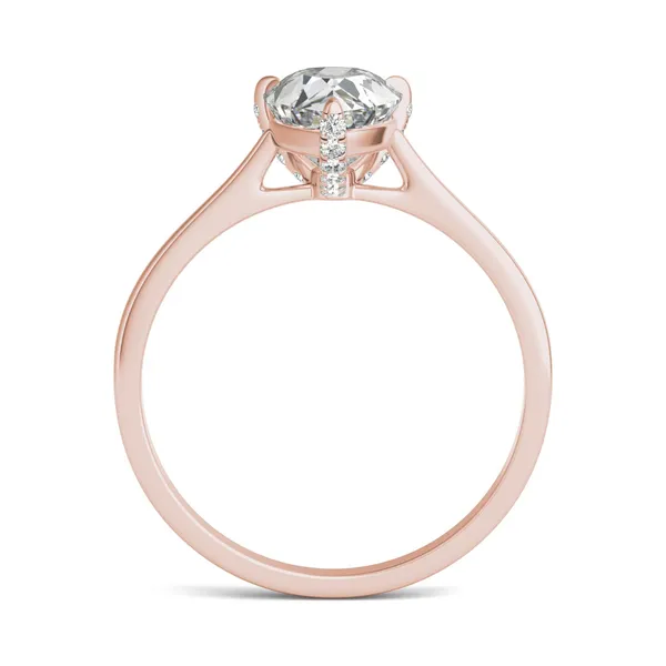 Pear Claw Prong Hidden Detail Engagement Ring