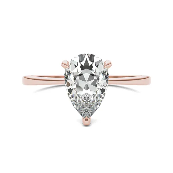 Pear Claw Prong Hidden Detail Engagement Ring