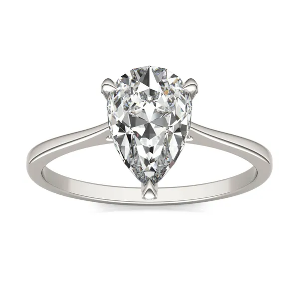 Pear Claw Prong Hidden Detail Engagement Ring