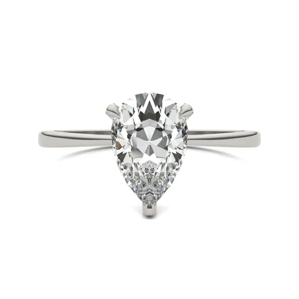 Pear Claw Prong Hidden Detail Engagement Ring