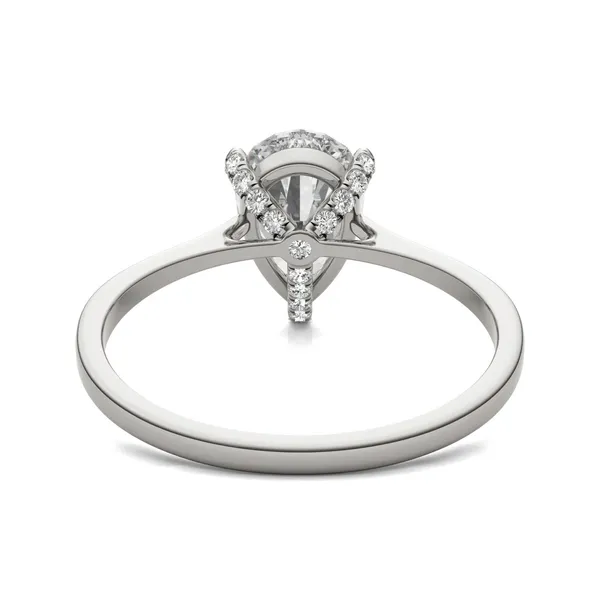 Pear Claw Prong Hidden Detail Engagement Ring