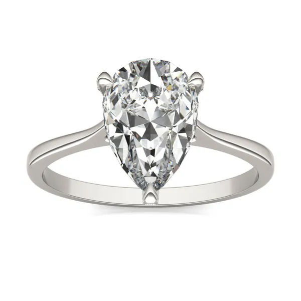 Pear Claw Prong Hidden Detail Engagement Ring