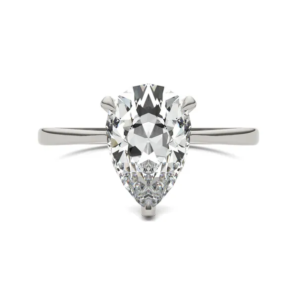 Pear Claw Prong Hidden Detail Engagement Ring