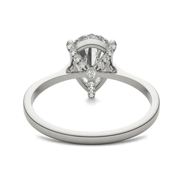 Pear Claw Prong Hidden Detail Engagement Ring