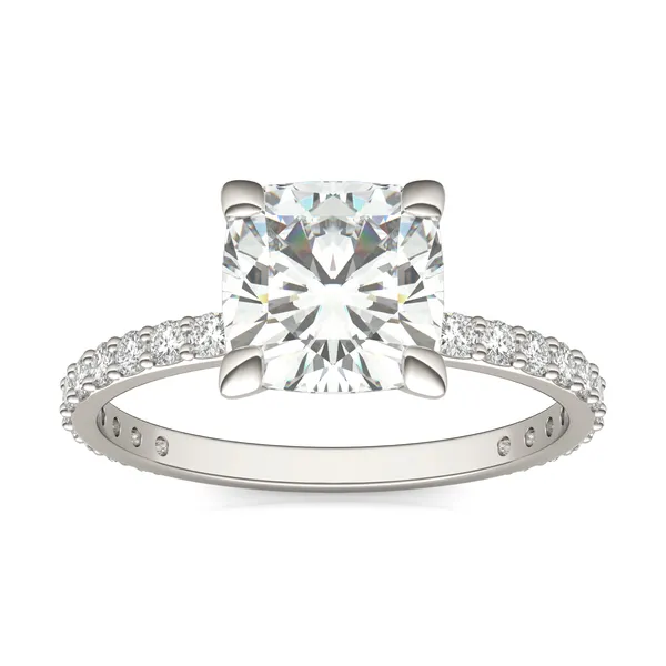 Cushion Martini Accented Engagement Ring