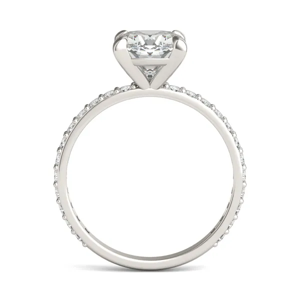 Cushion Martini Accented Engagement Ring