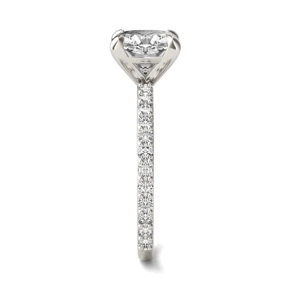 Cushion Martini Accented Engagement Ring