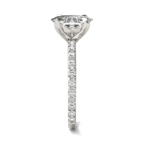 Oval Martini Accented Engagement Ring