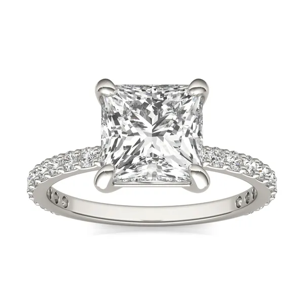 Princess Martini Accented Engagement Ring