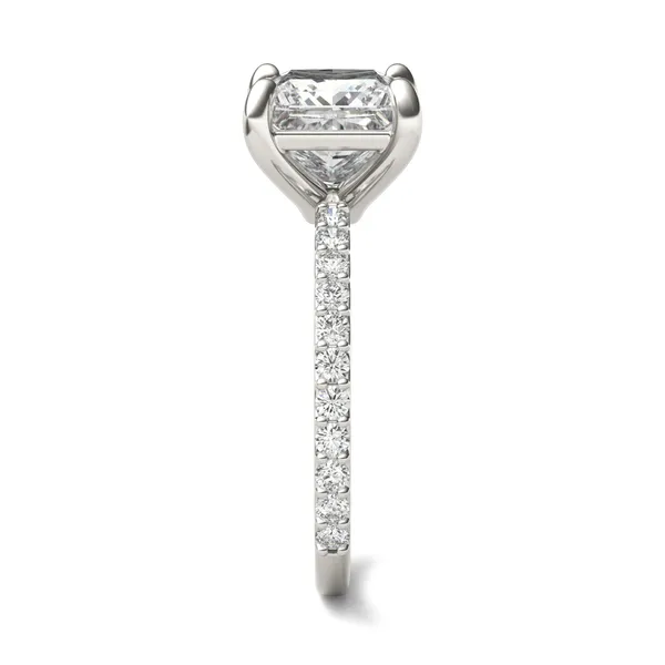 Princess Martini Accented Engagement Ring