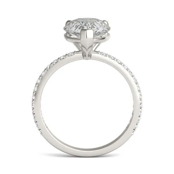 Pear Martini Accented Engagement Ring