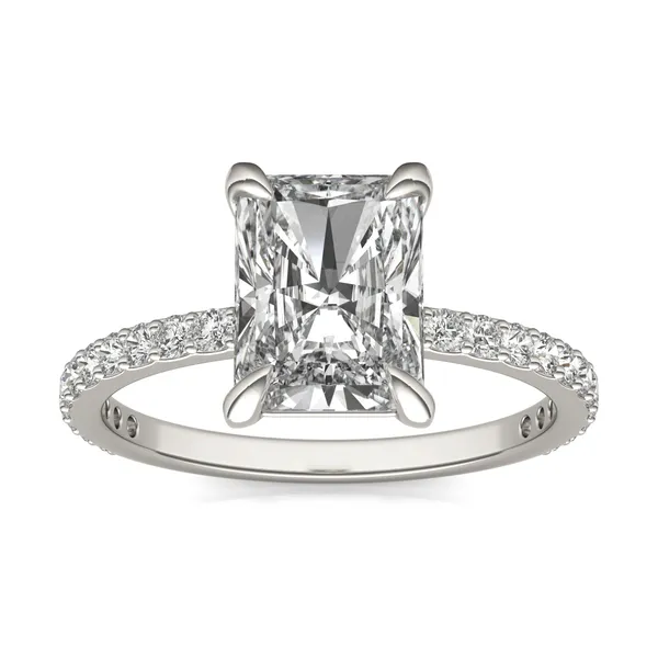 Radiant Martini Accented Engagement Ring
