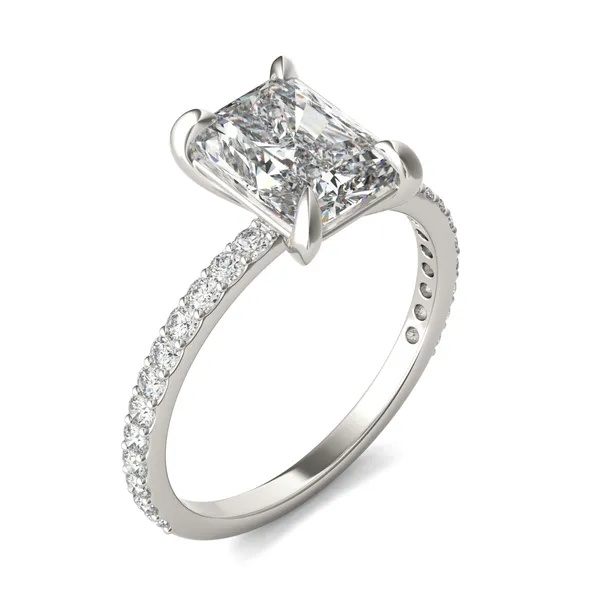 Radiant Martini Accented Engagement Ring