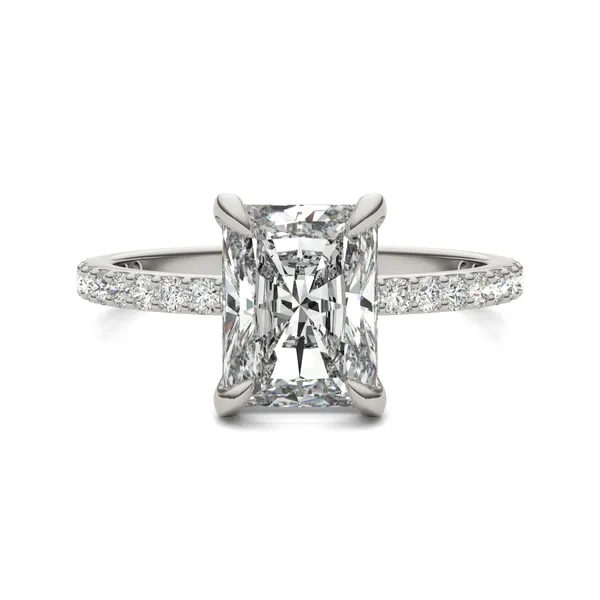 Radiant Martini Accented Engagement Ring