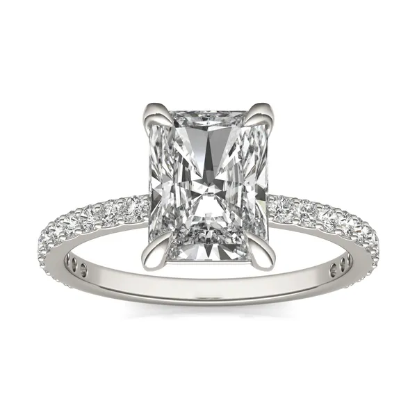 Radiant Martini Accented Engagement Ring