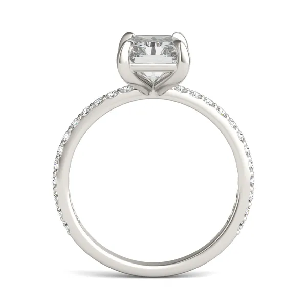 Radiant Martini Accented Engagement Ring