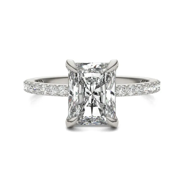 Radiant Martini Accented Engagement Ring