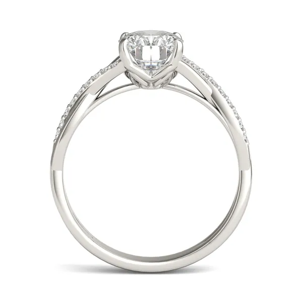 Oval Signature Twisted Side-Stone Engagement Ring