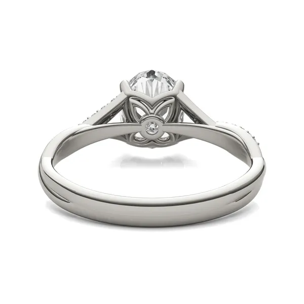 Oval Signature Twisted Side-Stone Engagement Ring