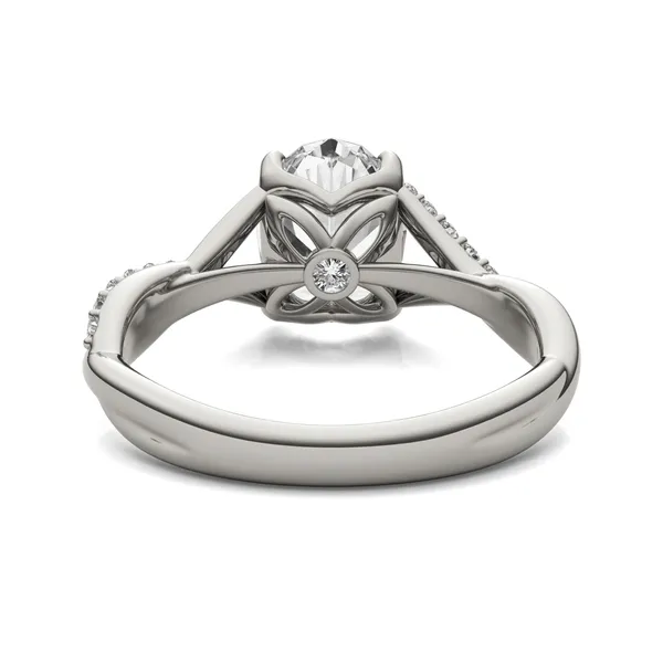 Oval Signature Twisted Side-Stone Engagement Ring