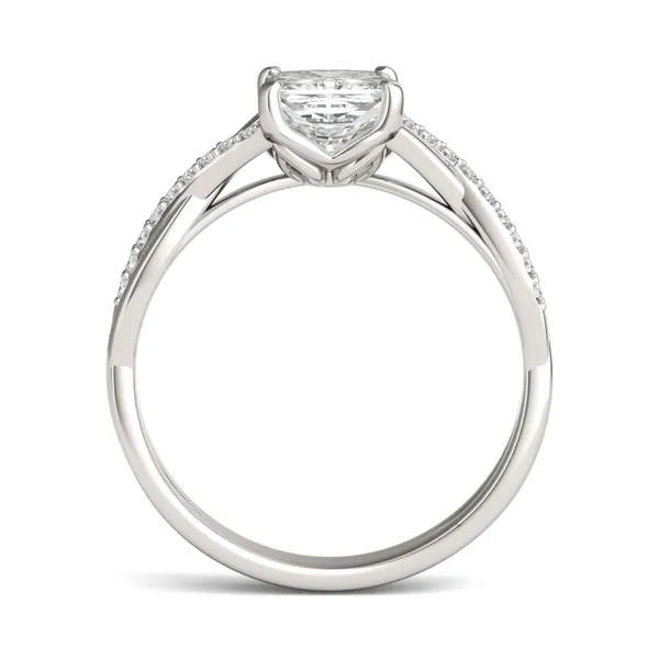 Princess Signature Twisted Side-Stone Engagement Ring