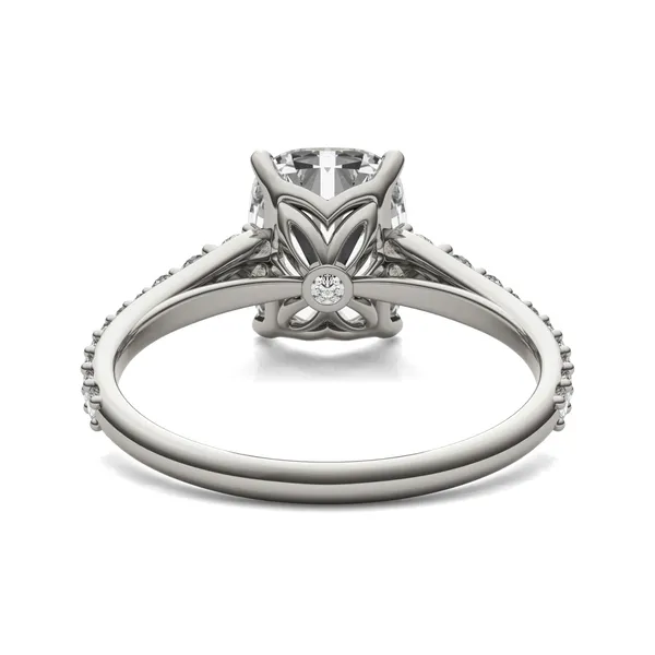 Elongated Cushion Signature Graduated Side-Stone Engagement Ring