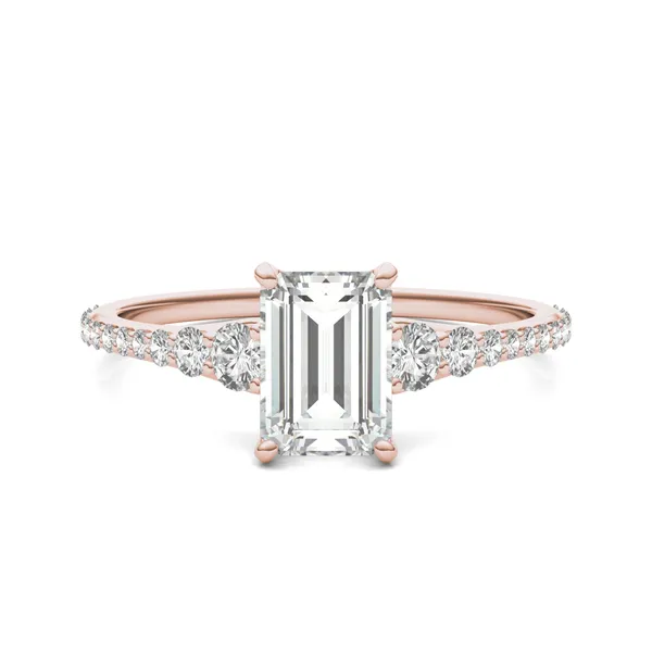 Emerald Signature Graduated Side-Stone Engagement Ring