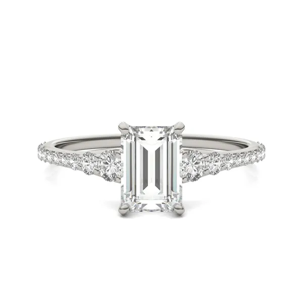 Graduated side stone engagement ring top