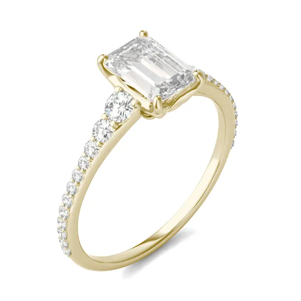 Emerald Signature Graduated Side-Stone Engagement Ring