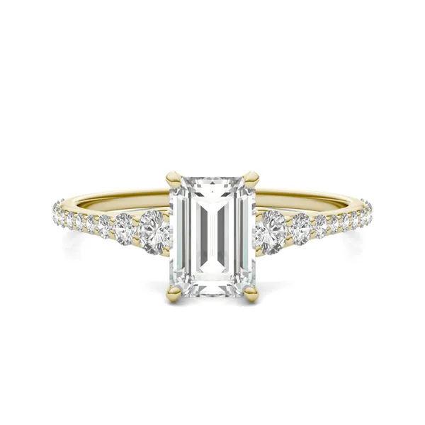 Emerald Signature Graduated Side-Stone Engagement Ring