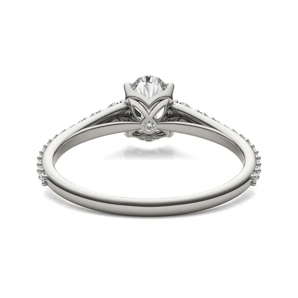 Oval Signature Graduated Side-Stone Engagement Ring