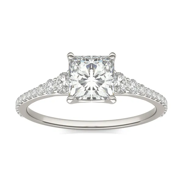 Princess Signature Graduated Side-Stone Engagement Ring