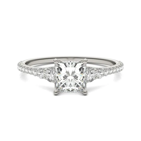 Princess Signature Graduated Side-Stone Engagement Ring