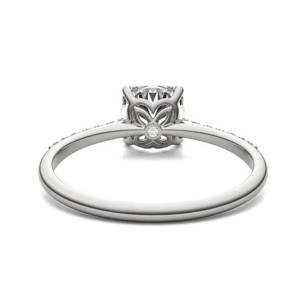 Cushion Hearts & Arrows Signature Petite Side-Stone Engagement Ring