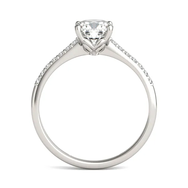 Cushion Signature Petite Side-Stone Engagement Ring