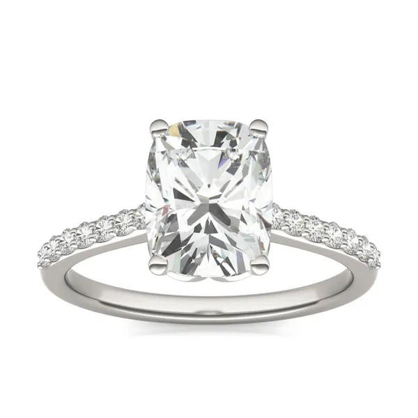 Elongated Cushion Signature Petite Side-Stone Engagement Ring