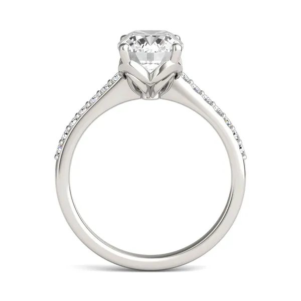 Elongated Cushion Signature Petite Side-Stone Engagement Ring