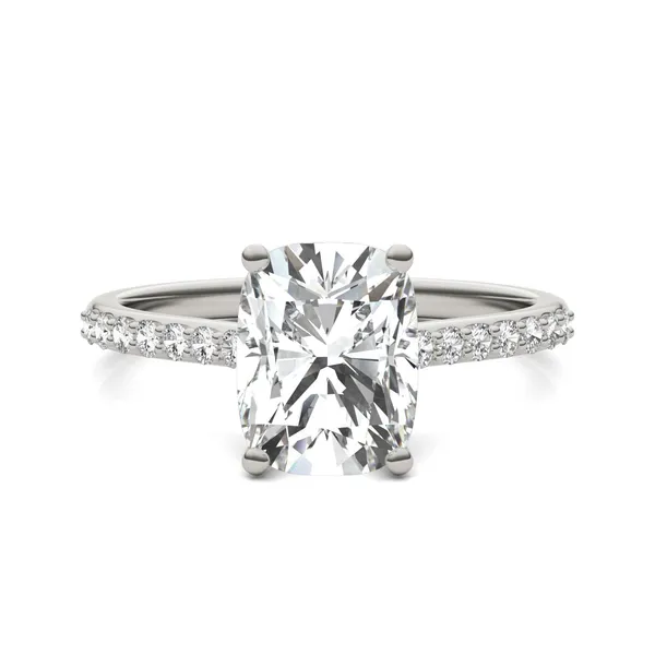 Elongated Cushion Signature Petite Side-Stone Engagement Ring