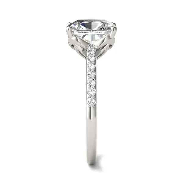 Elongated Cushion Signature Petite Side-Stone Engagement Ring