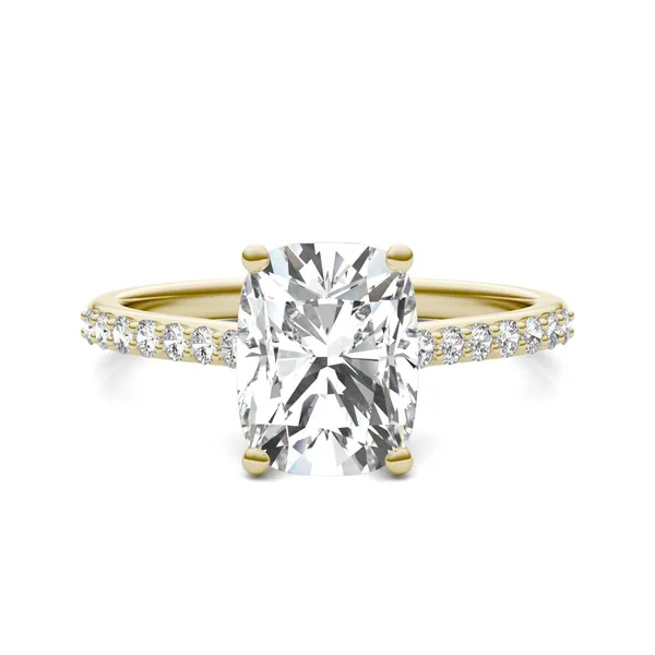 Elongated Cushion Signature Petite Side-Stone Engagement Ring