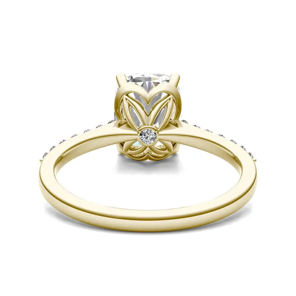 Elongated Cushion Signature Petite Side-Stone Engagement Ring