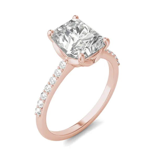 Radiant Signature Petite Side-Stone Engagement Ring