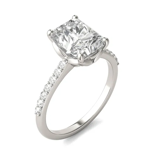 Radiant Signature Petite Side-Stone Engagement Ring